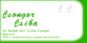 csongor csiba business card